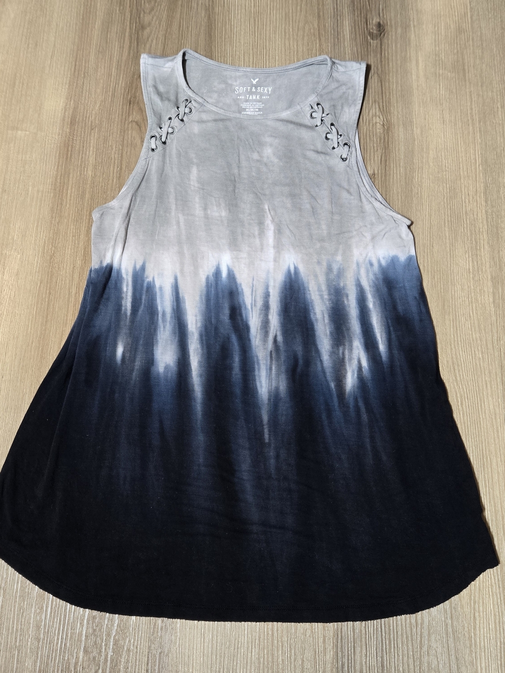 American Eagle Outfitters Tie-Dye Lace-Up Tank